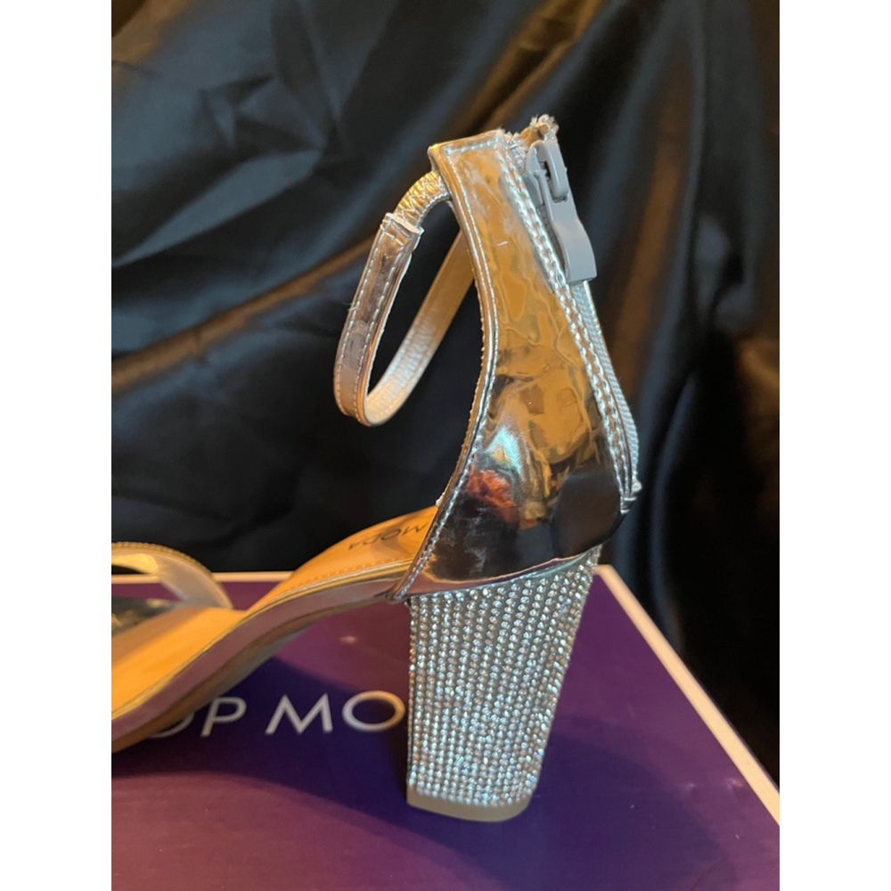 TOP MODA~ CHUNKY BLING HEELS.~8.5 NWOT - Picture 3 of 10